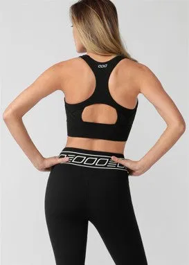 Lorna Jane Byron Zip Front Sports Bra in Black