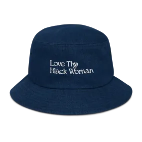 Love Thy Black Woman Denim Bucket Hat