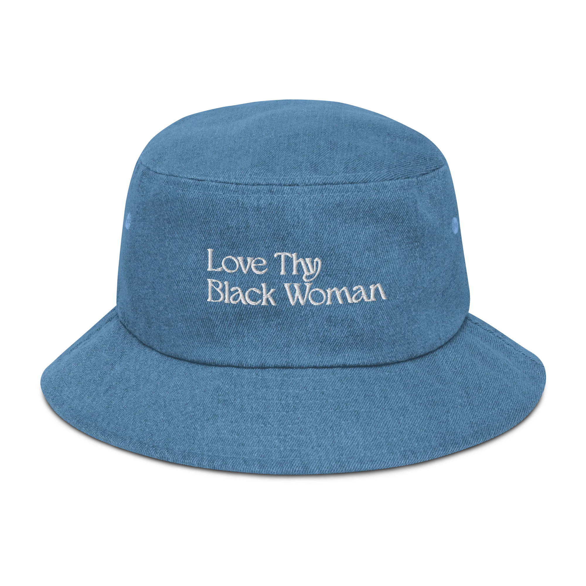 Love Thy Black Woman Denim Bucket Hat