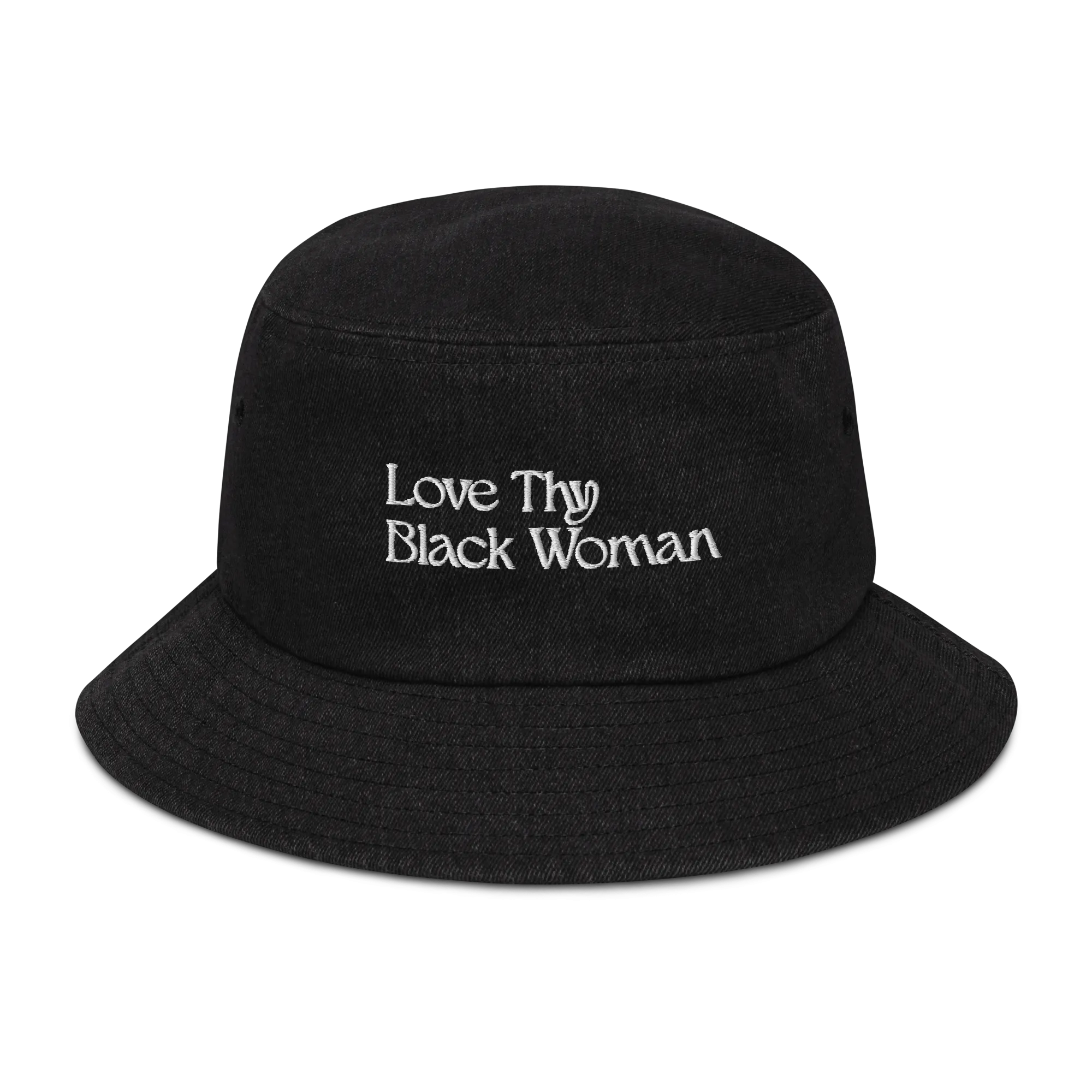 Love Thy Black Woman Denim Bucket Hat