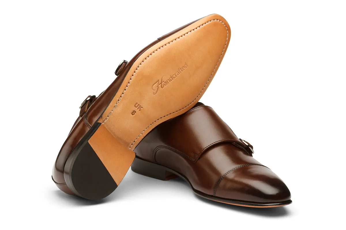 Double Monks with Toecap and Low Heel -CB