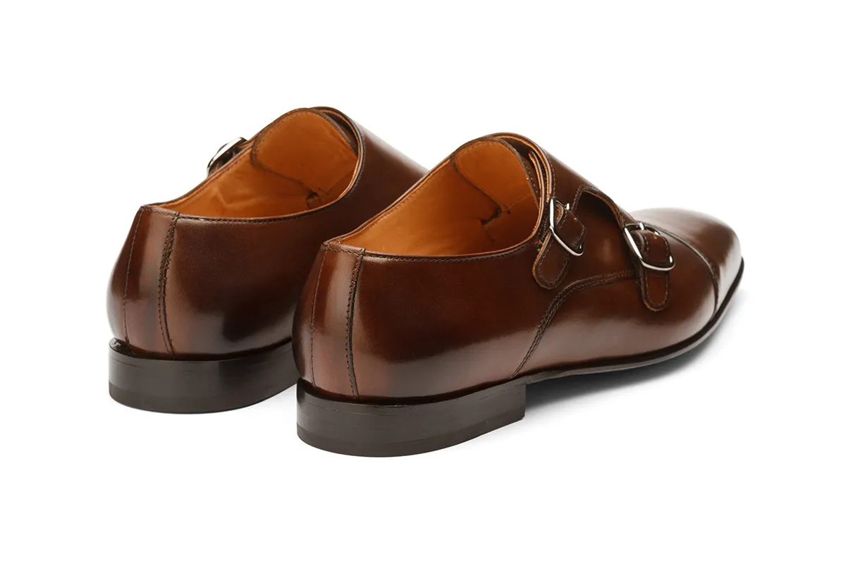 Double Monks with Toecap and Low Heel -CB