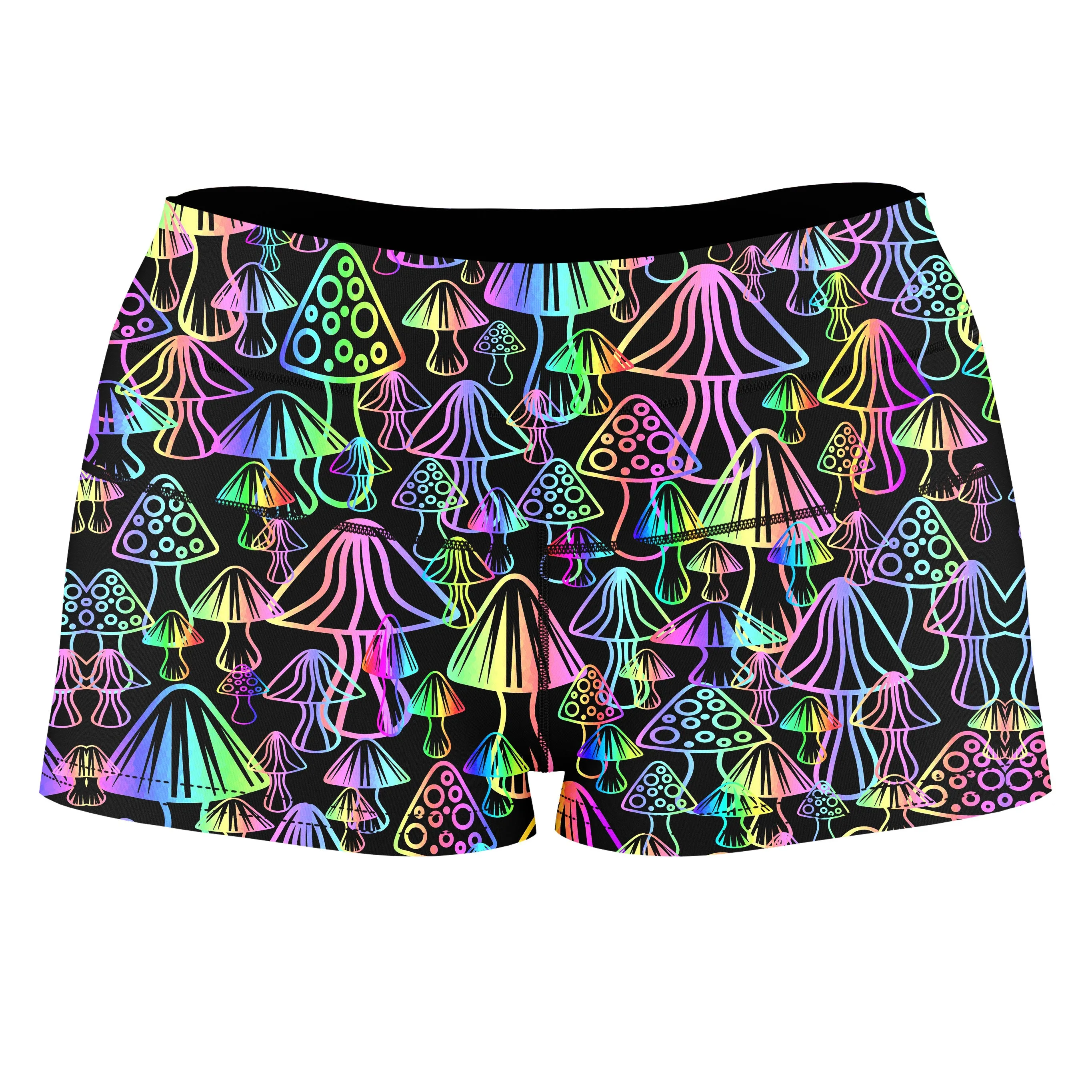 Magic Mushrooms Rave Bra and High Waist Booty Shorts Combo