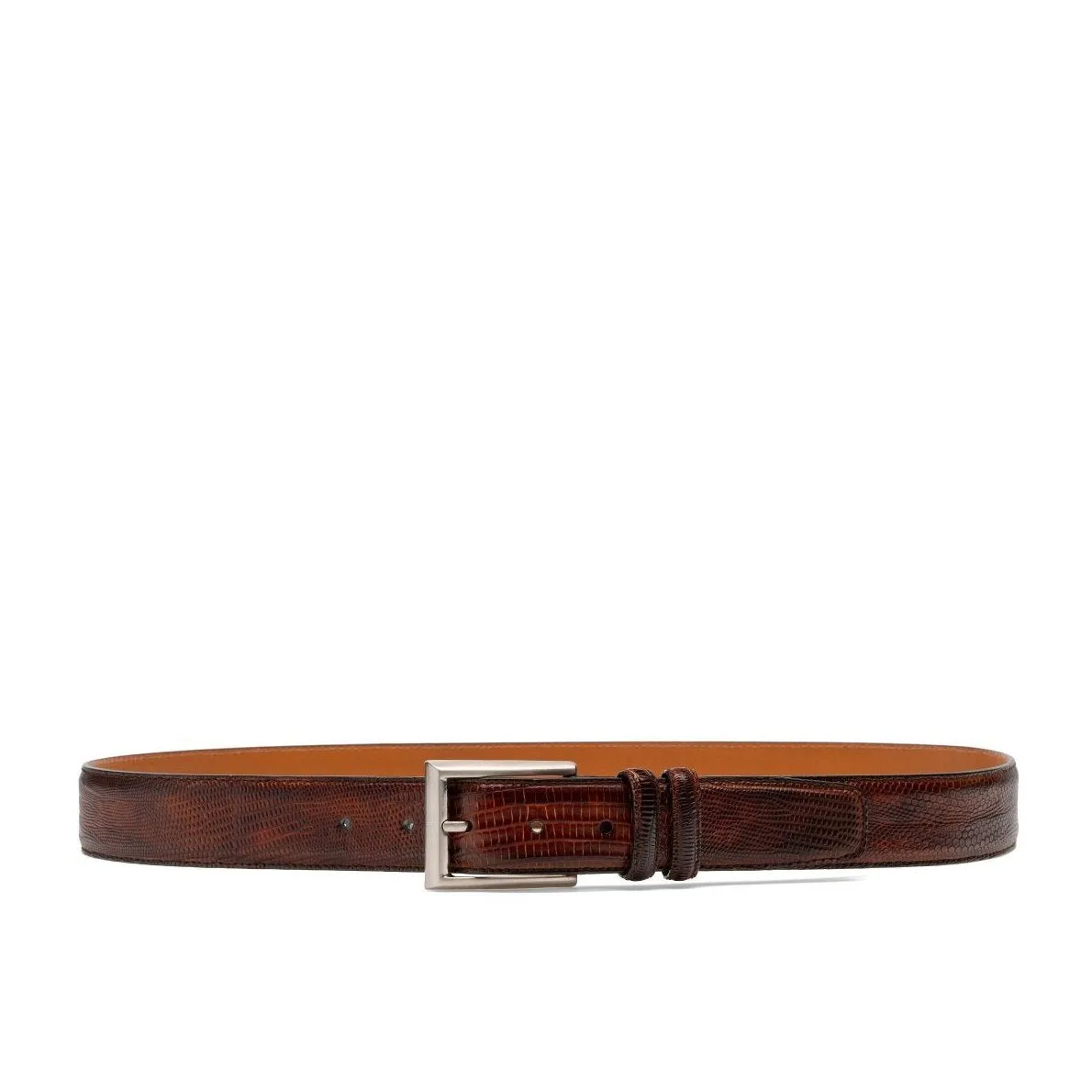 Magnanni 1166 Men's Cognac Exotic Tejulington Lizard Belt (MAGB1045)