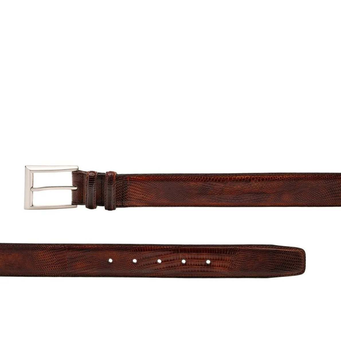 Magnanni 1166 Men's Cognac Exotic Tejulington Lizard Belt (MAGB1045)