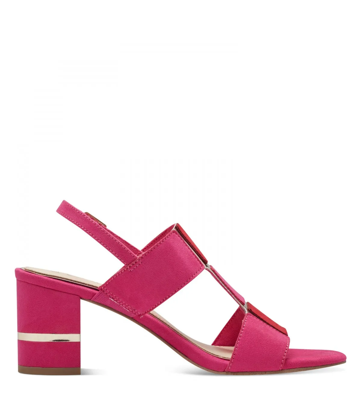 MARCO TOZZI Block Heel Pink/Red 28314