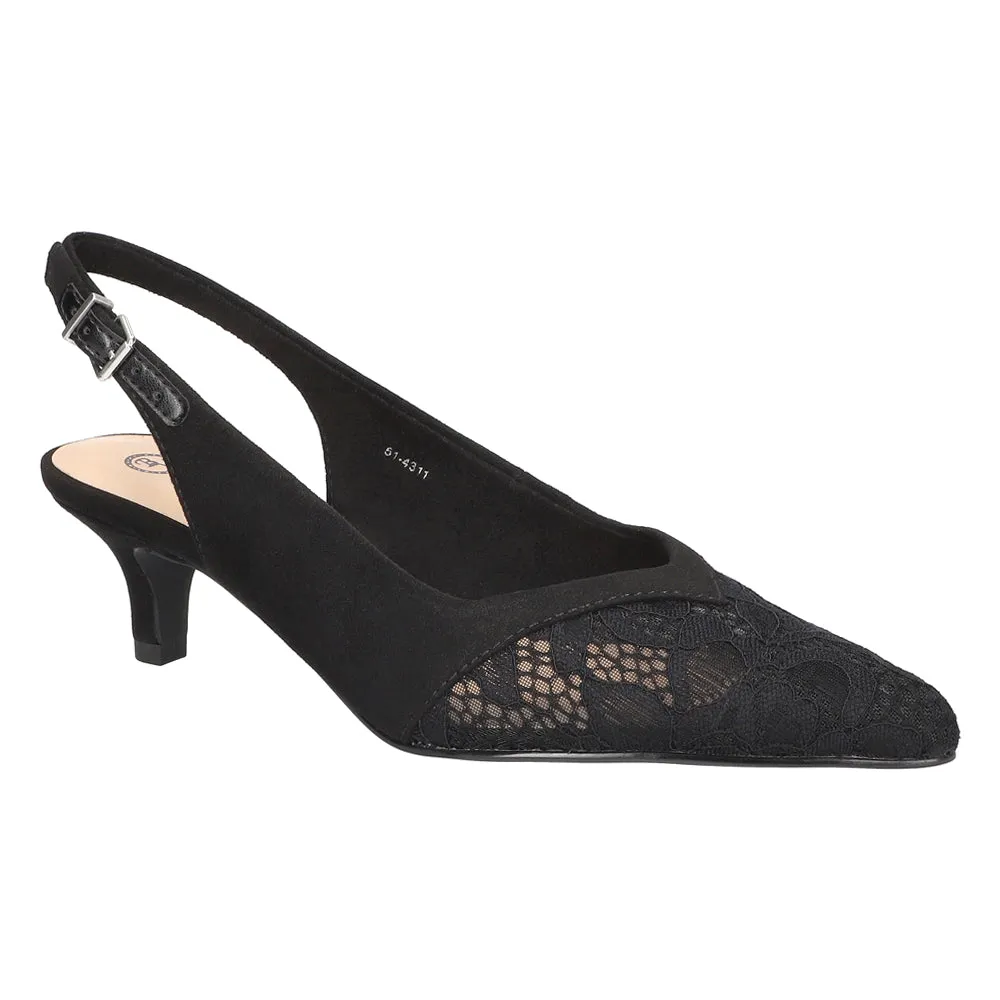 Marquette Kitten Heel Sling Back Pumps