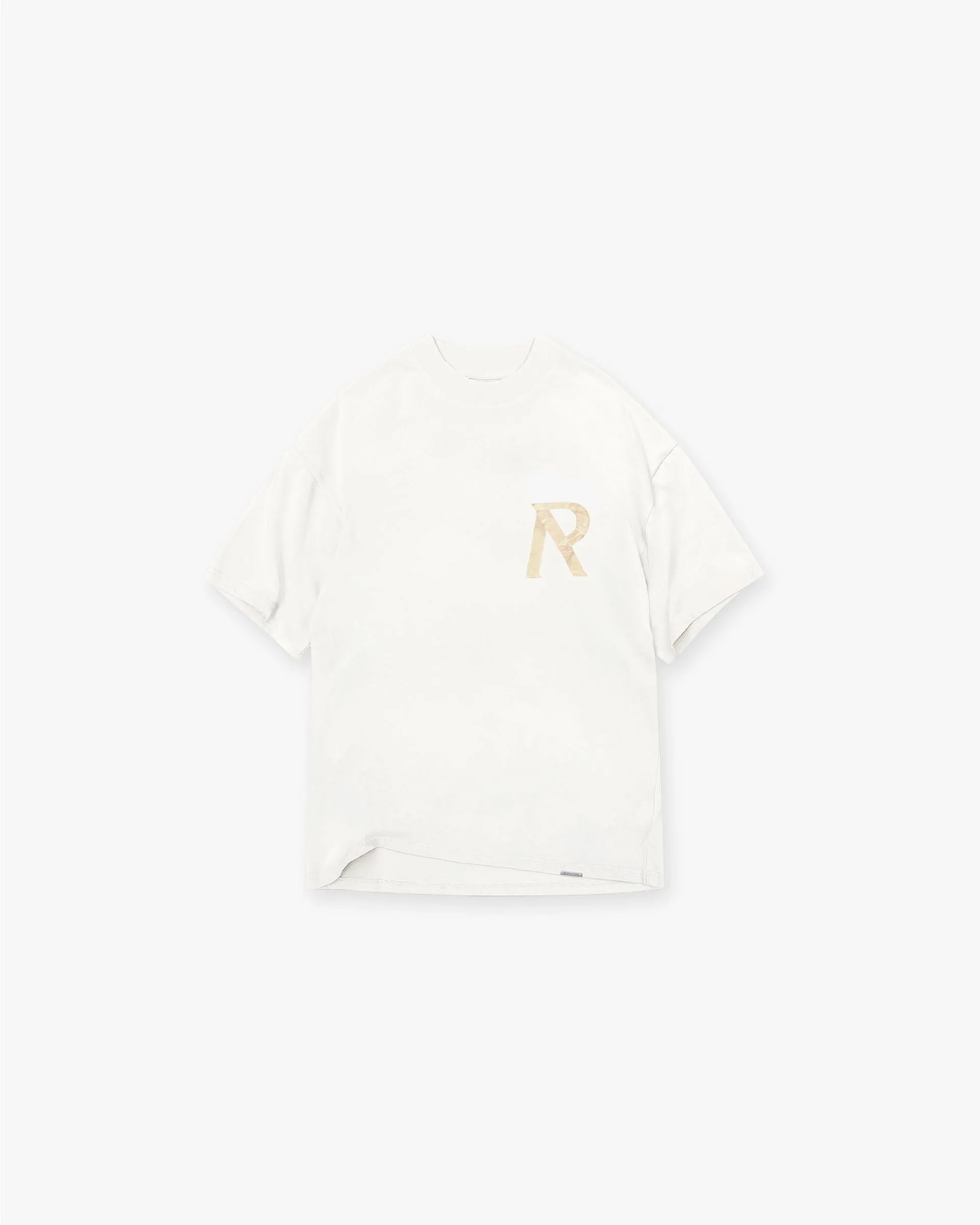 Masking Tape Initial T-Shirt - Flat White