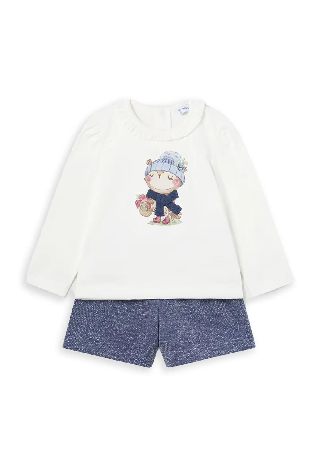 Mayoral Baby Girl Top and Short Set, Blue