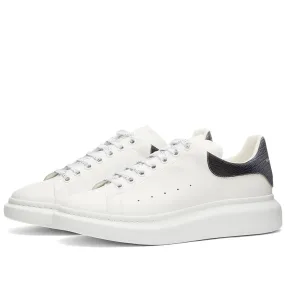 McQueen Ombre Snakeskin Heel Tab Wedge Sole SneakerWhite & Grey