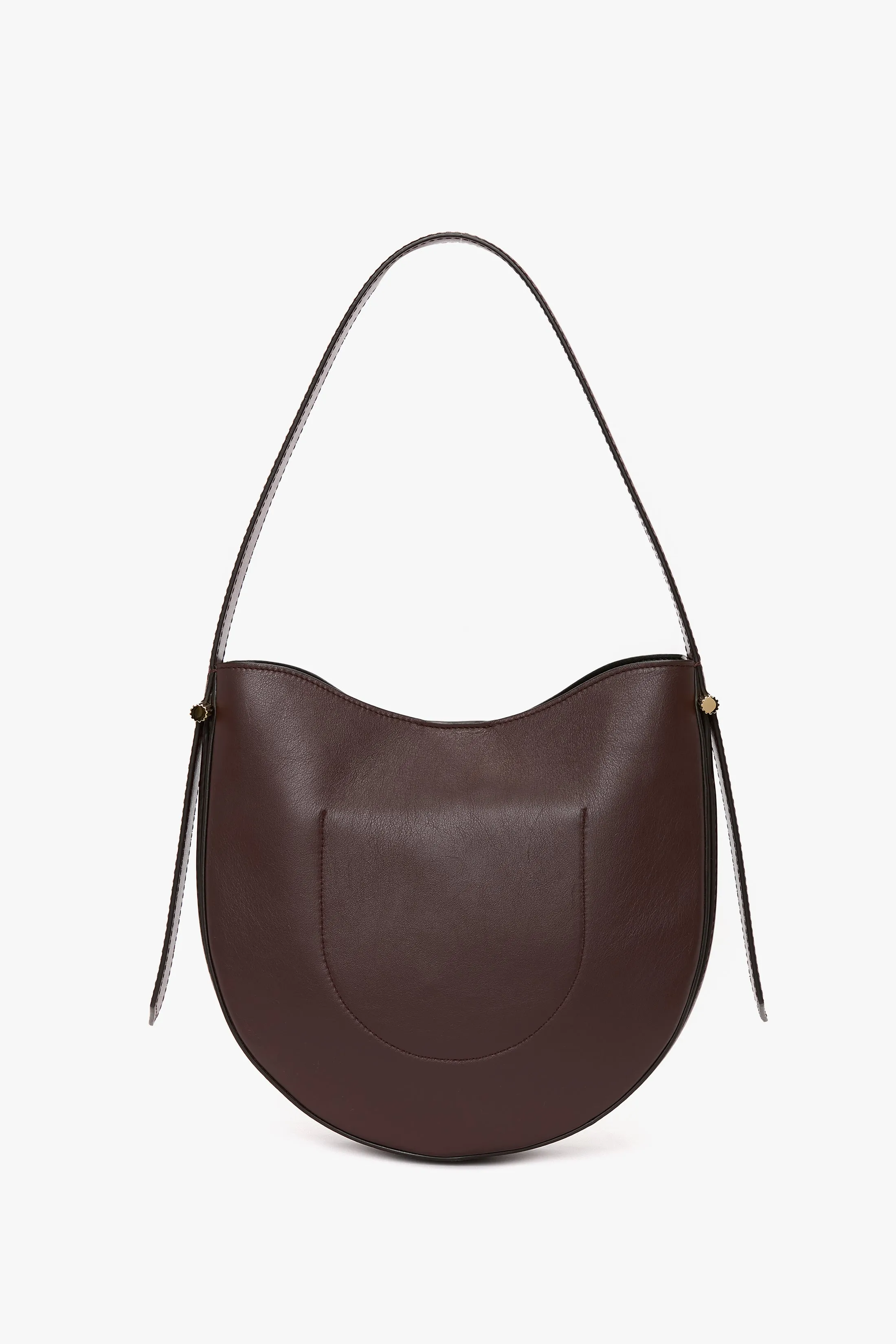 Medium Dia Hobo Bag In Burgundy Smooth Leather