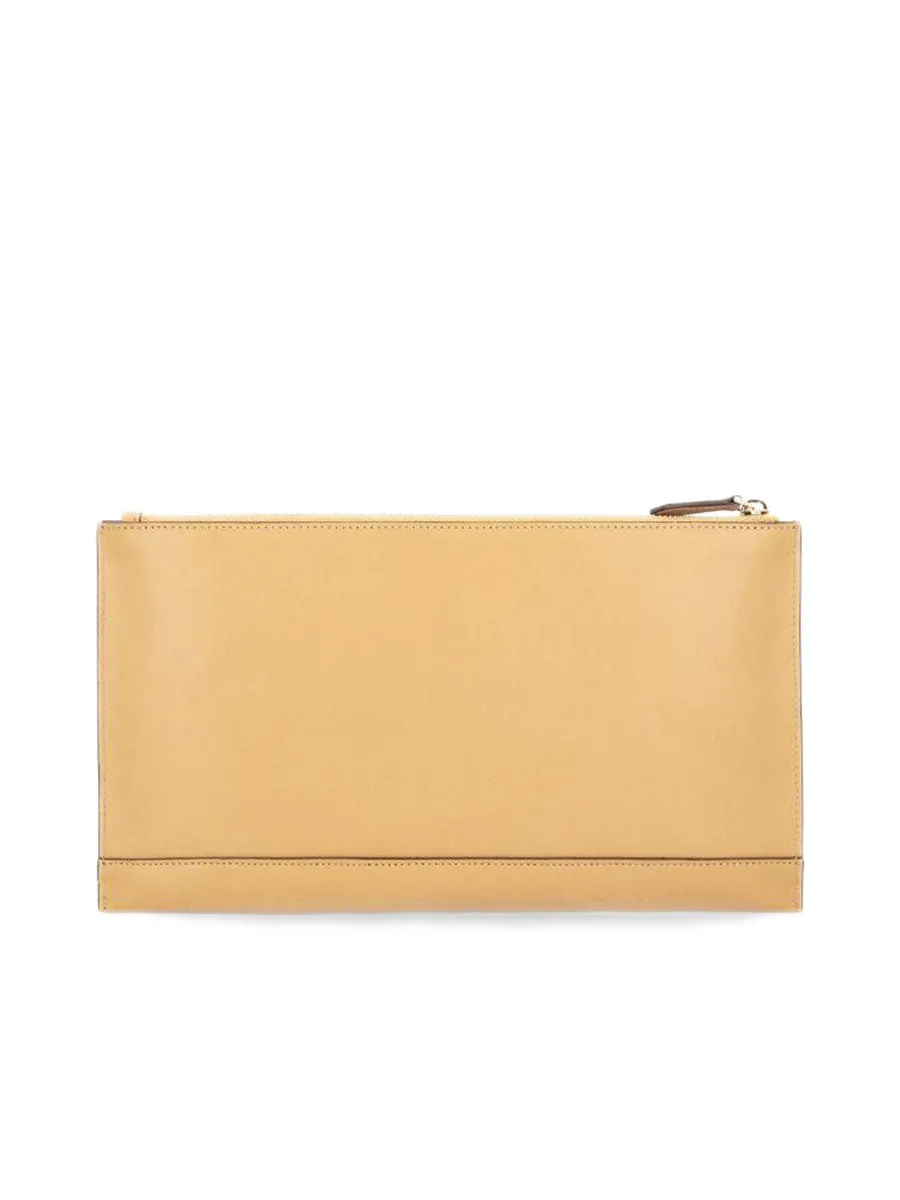 Medium Flat Pouch in Brown