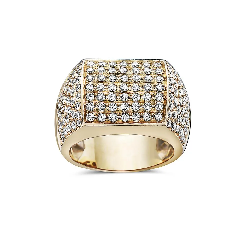 Men's 14K Yellow Gold Ring with 2.32 CT Diamonds