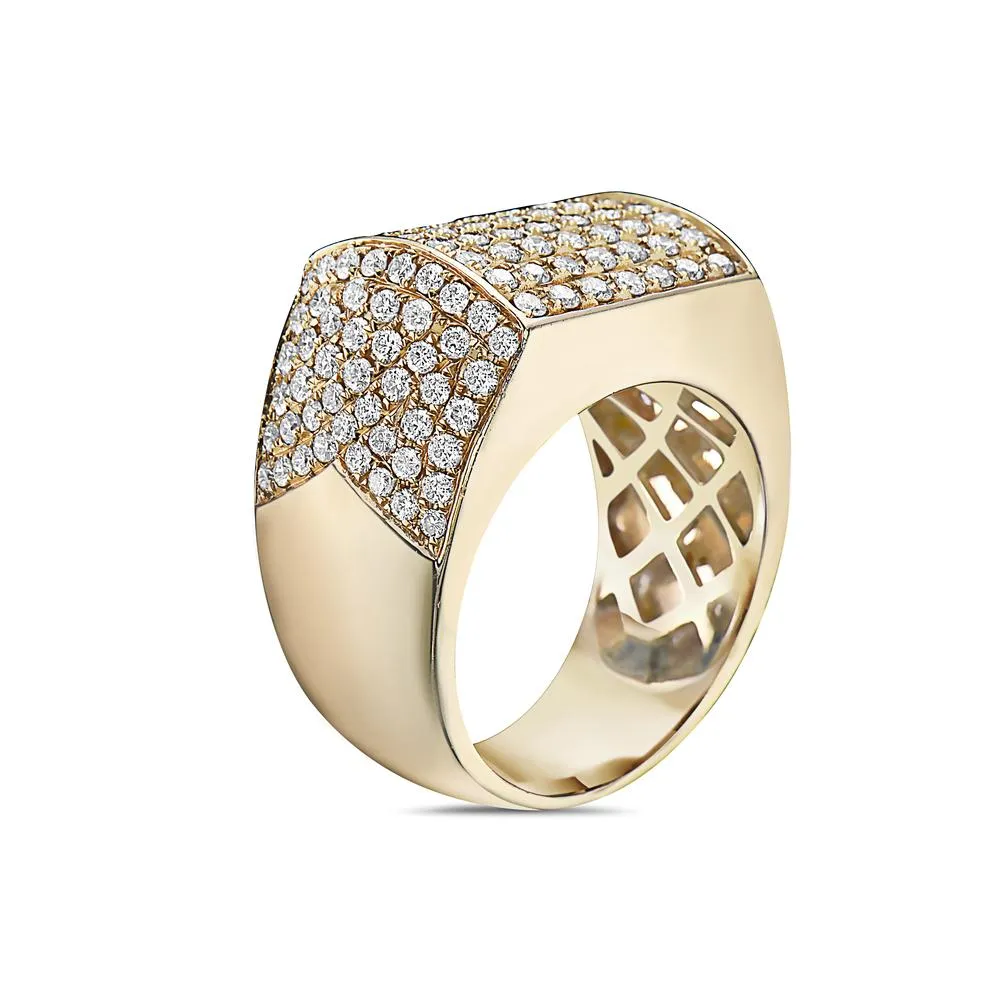 Men's 14K Yellow Gold Ring with 2.32 CT Diamonds