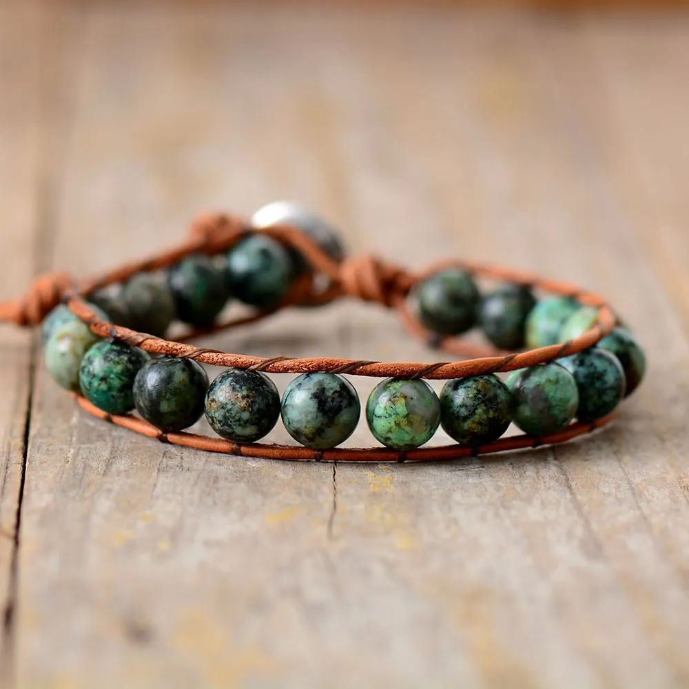 Trendy Boho African Turquoise Bracelet