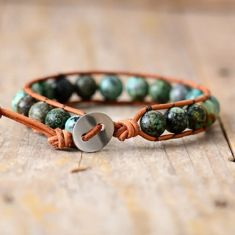 Trendy Boho African Turquoise Bracelet