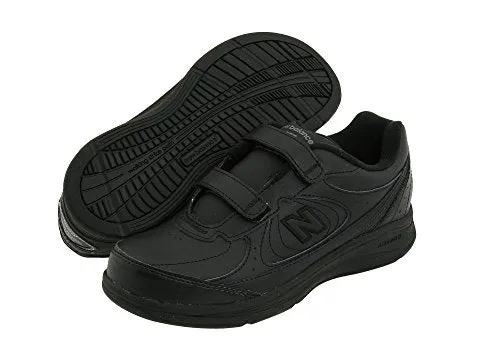  Men's Walking 577 Hook and Loop Walking Shoe in Black  