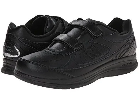  Men's Walking 577 Hook and Loop Walking Shoe in Black  