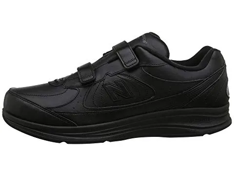  Men's Walking 577 Hook and Loop Walking Shoe in Black  