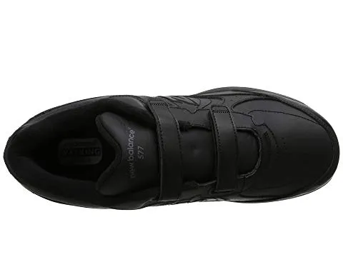  Men's Walking 577 Hook and Loop Walking Shoe in Black  