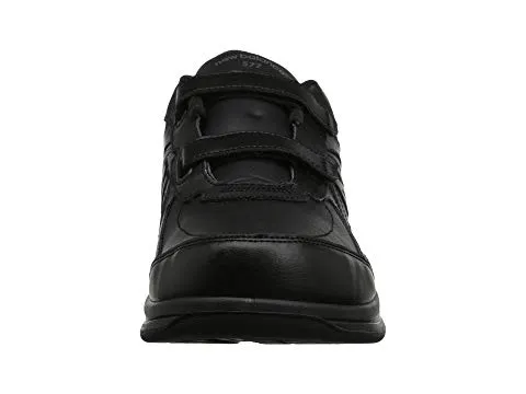  Men's Walking 577 Hook and Loop Walking Shoe in Black  