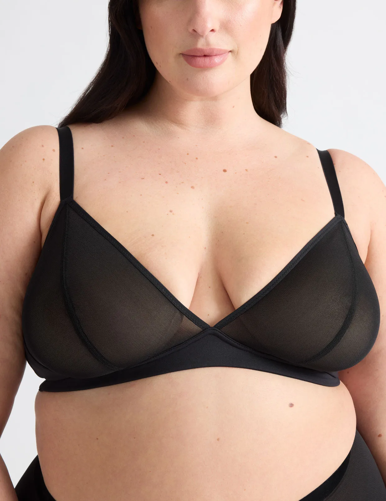 Mesh Deep V Bra