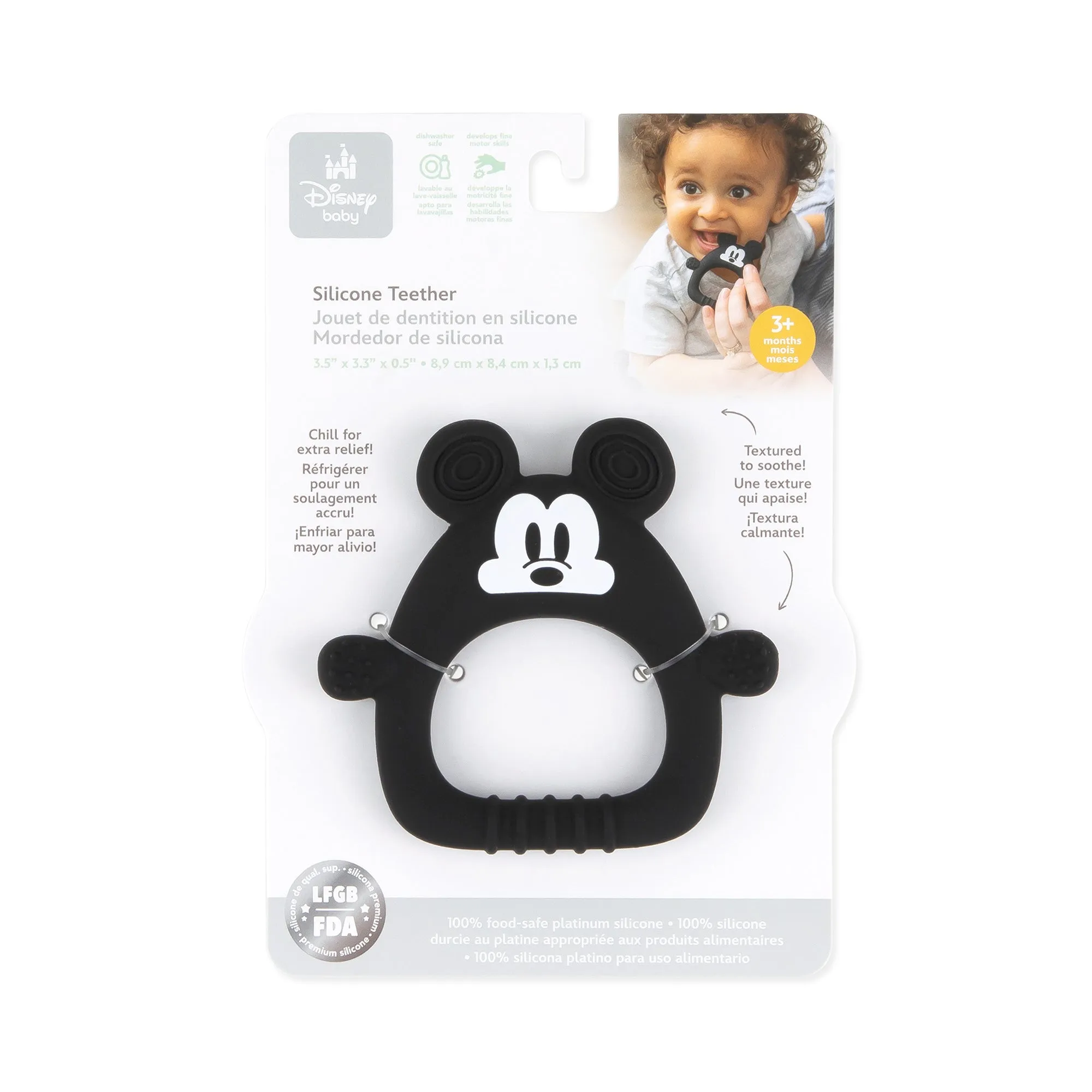 Mickey Mouse Silicone Teether: Flat