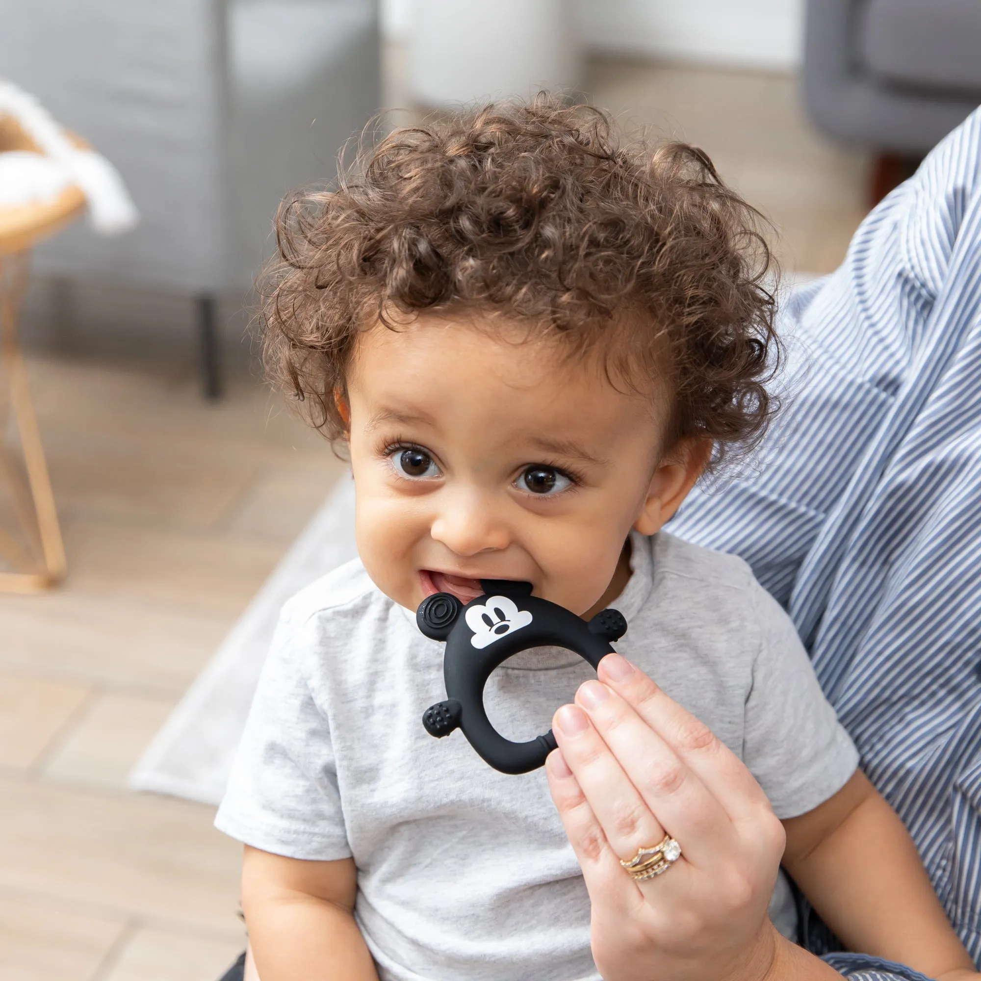 Mickey Mouse Silicone Teether: Flat