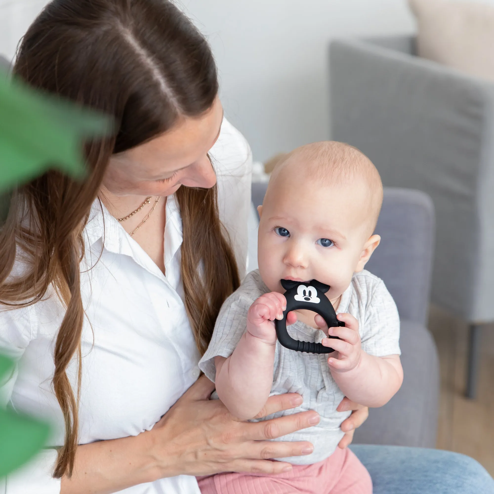 Mickey Mouse Silicone Teether: Flat