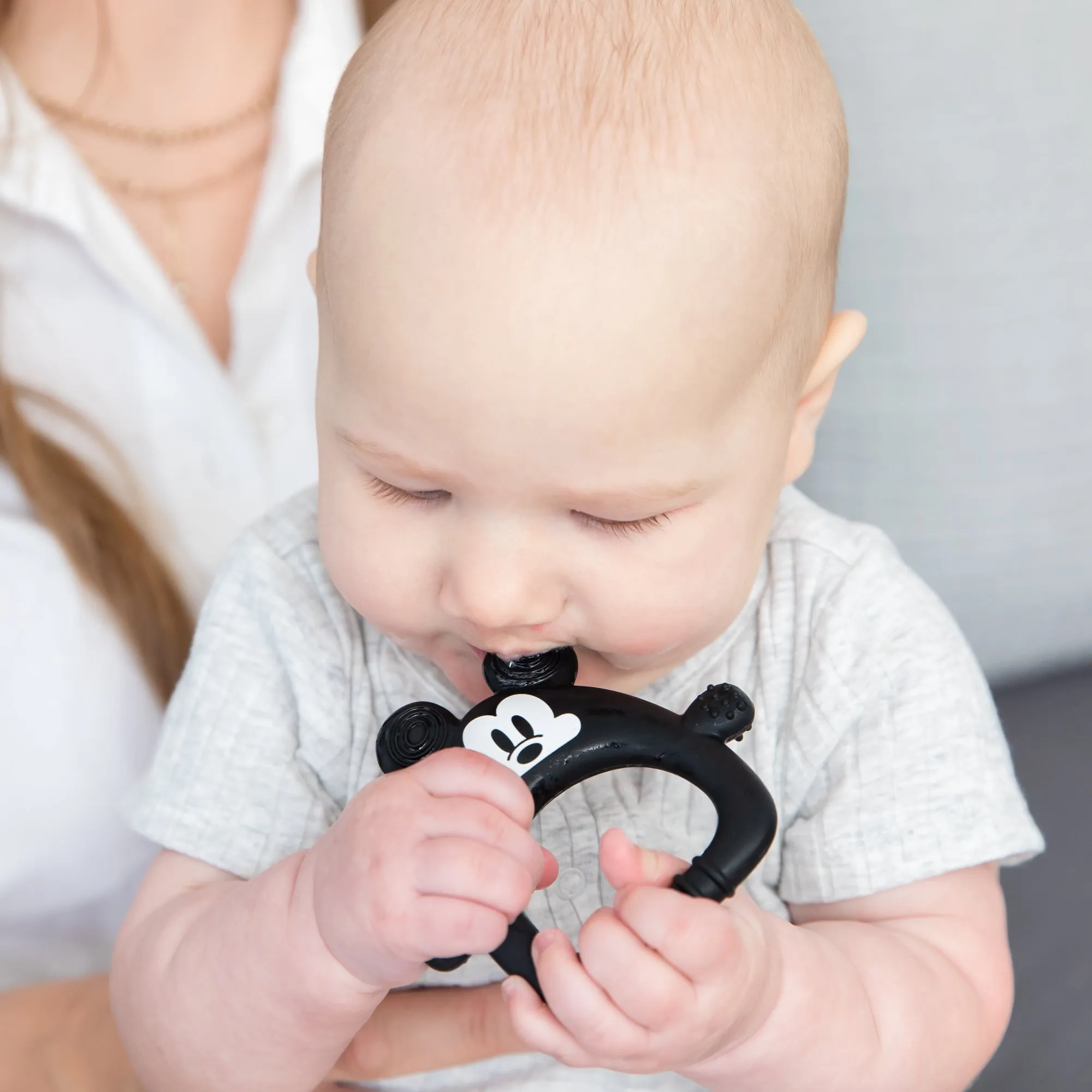 Mickey Mouse Silicone Teether: Flat