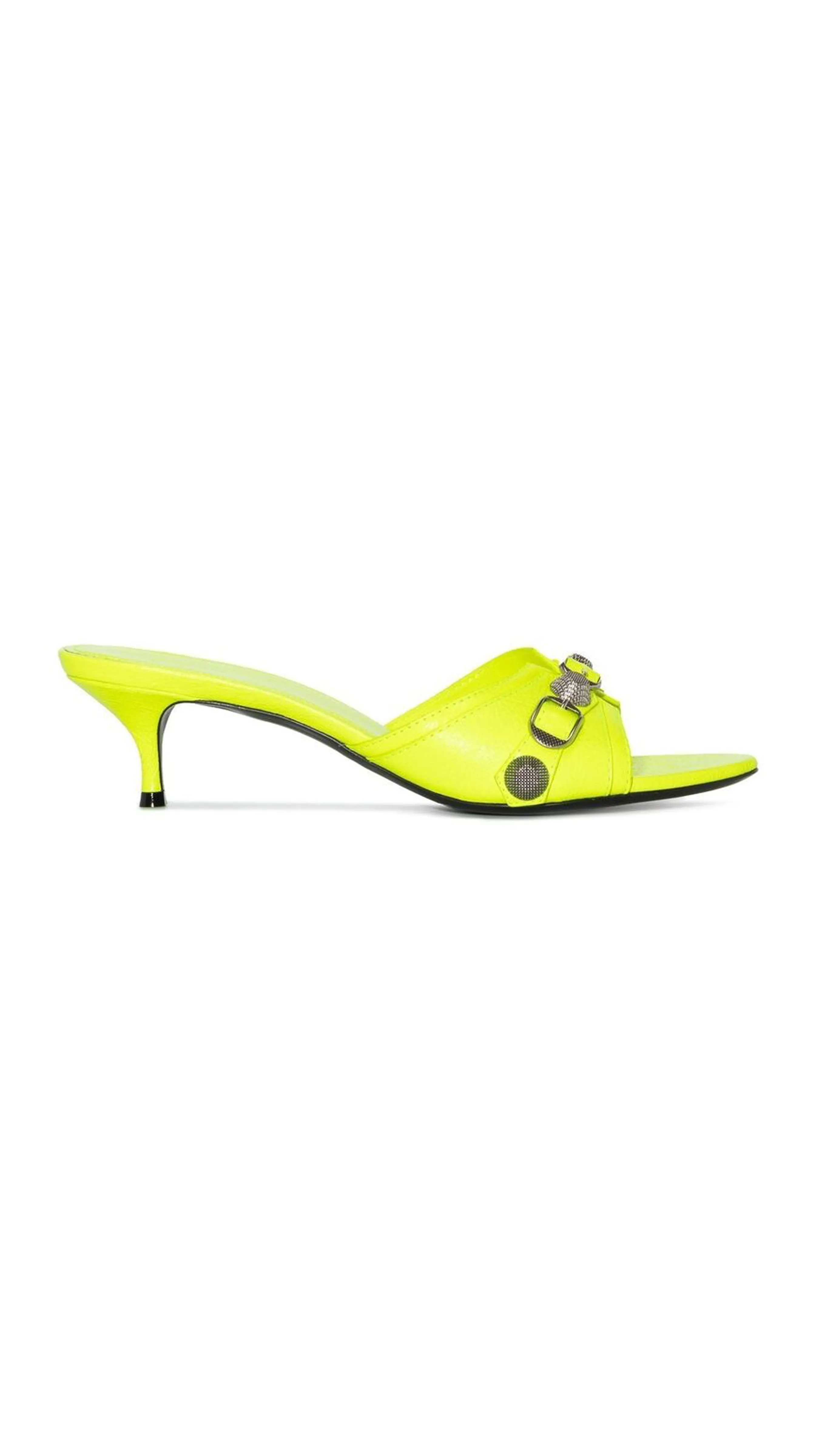 Chain Sandals - Yellow - Mid Heel