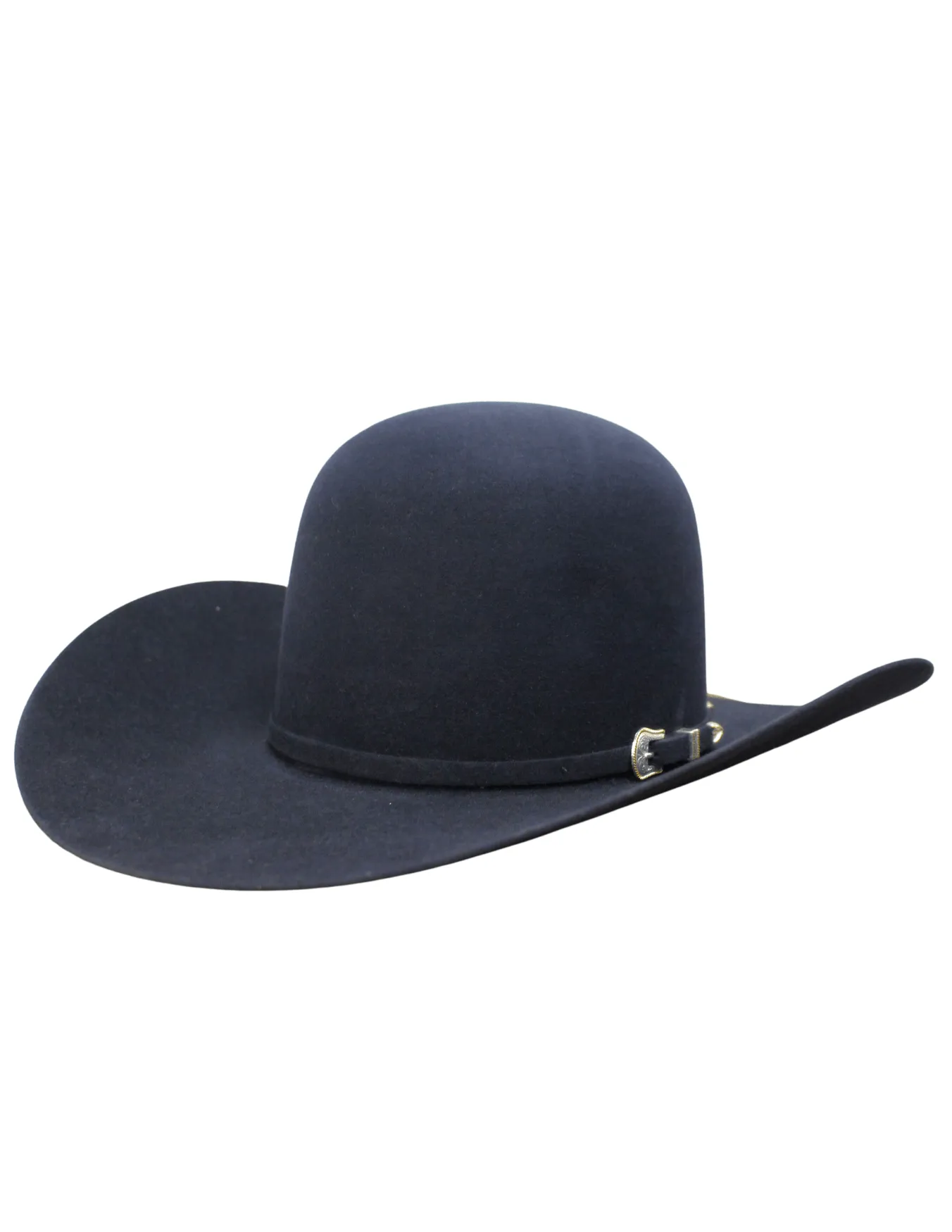 Midnight Blue Open Crown Felt Hat by American Hat Company