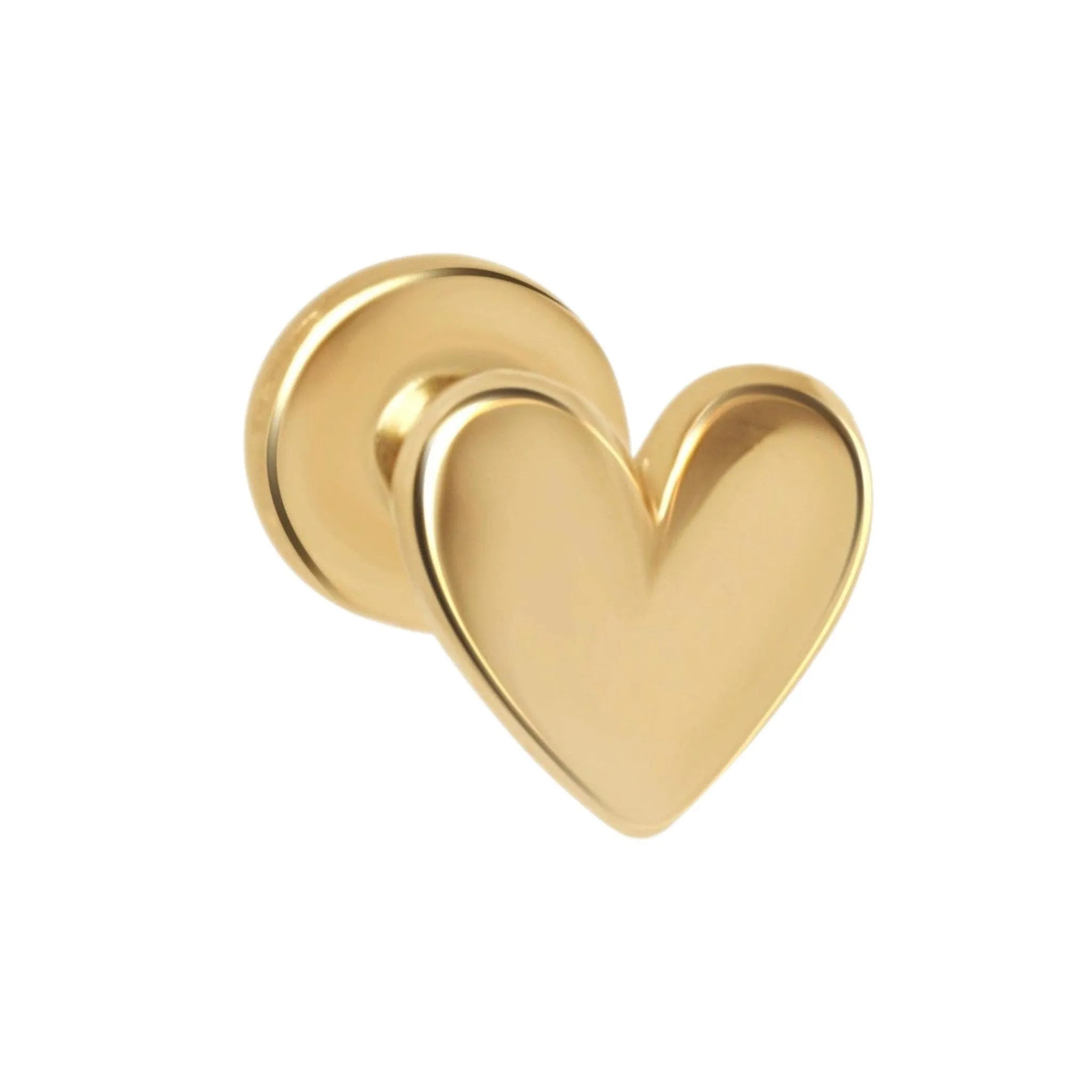 Flat Back Minimalist Heart Earring