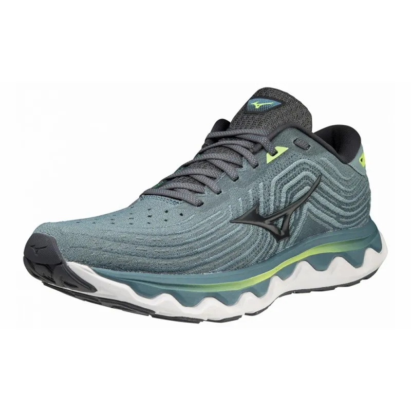 MIZUNO WAVE HORIZON 6 BLUE/EBONY/NEO LIME FOR MEN'S