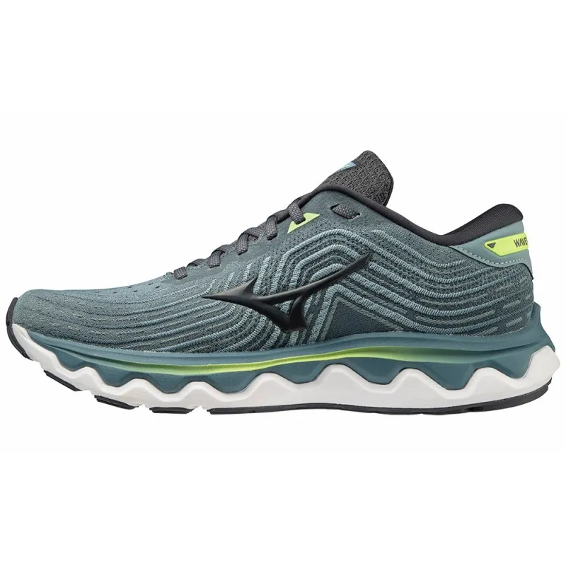 MIZUNO WAVE HORIZON 6 BLUE/EBONY/NEO LIME FOR MEN'S