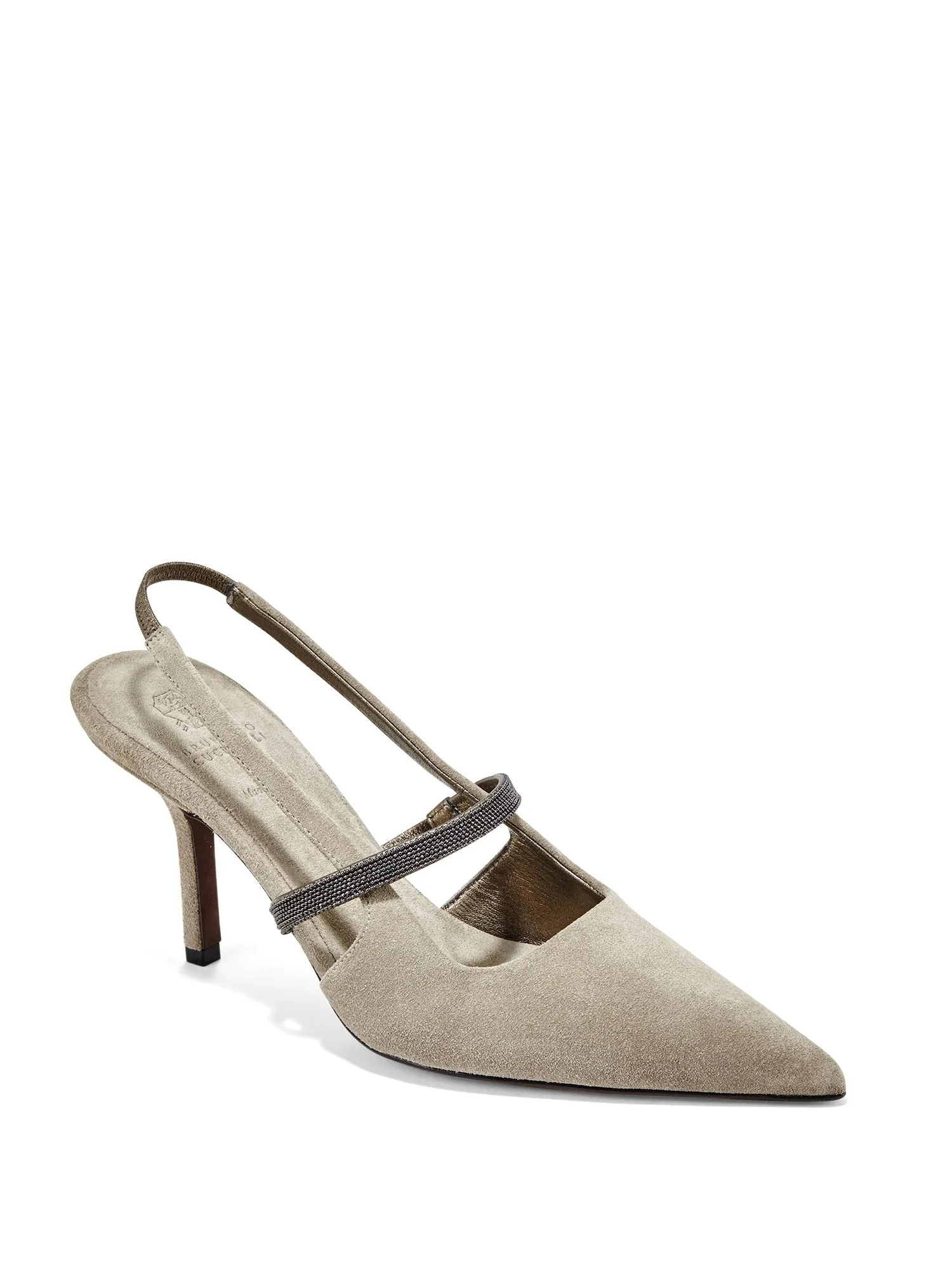 Monili Suede Slingback Heel