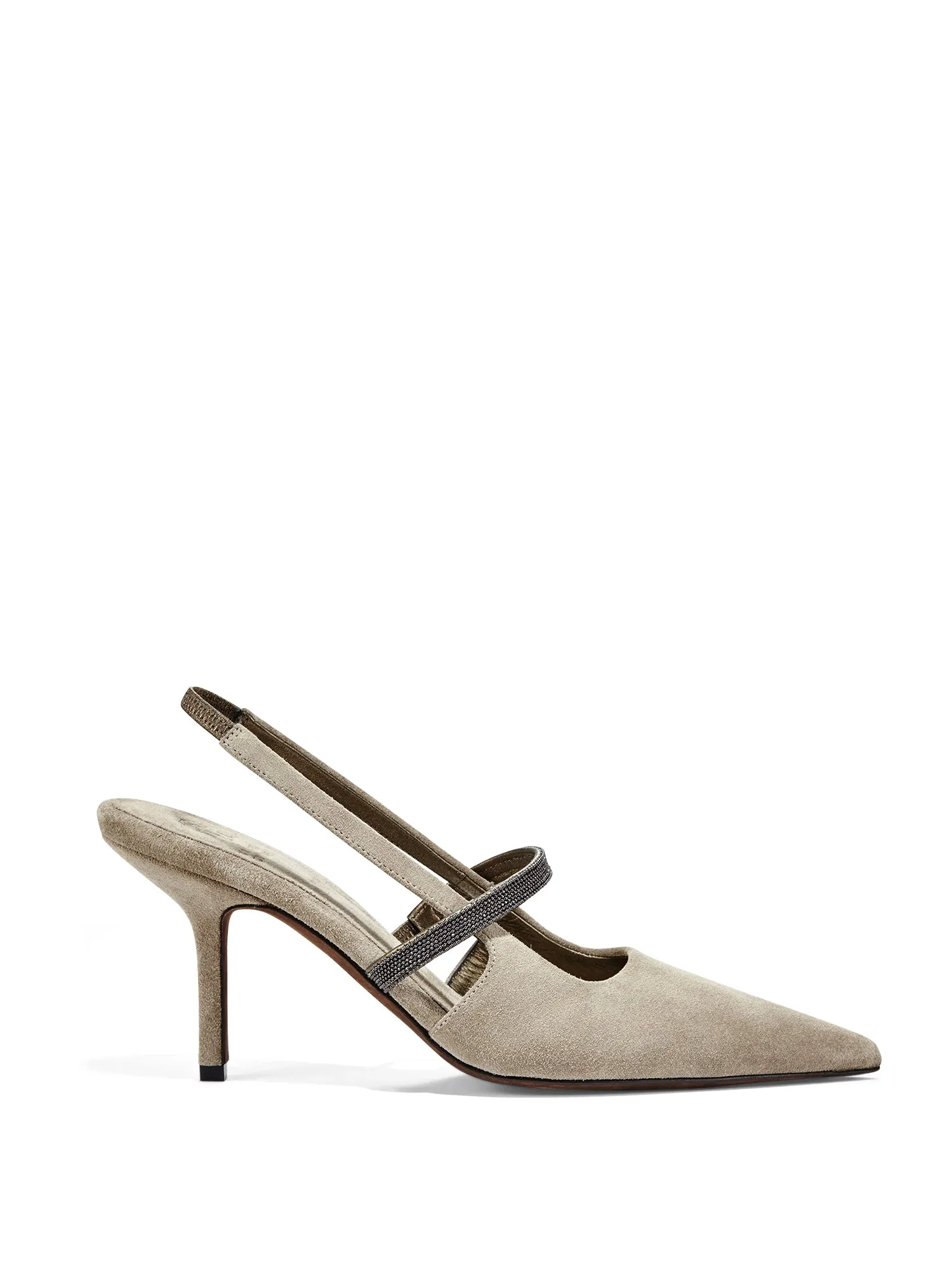 Monili Suede Slingback Heel