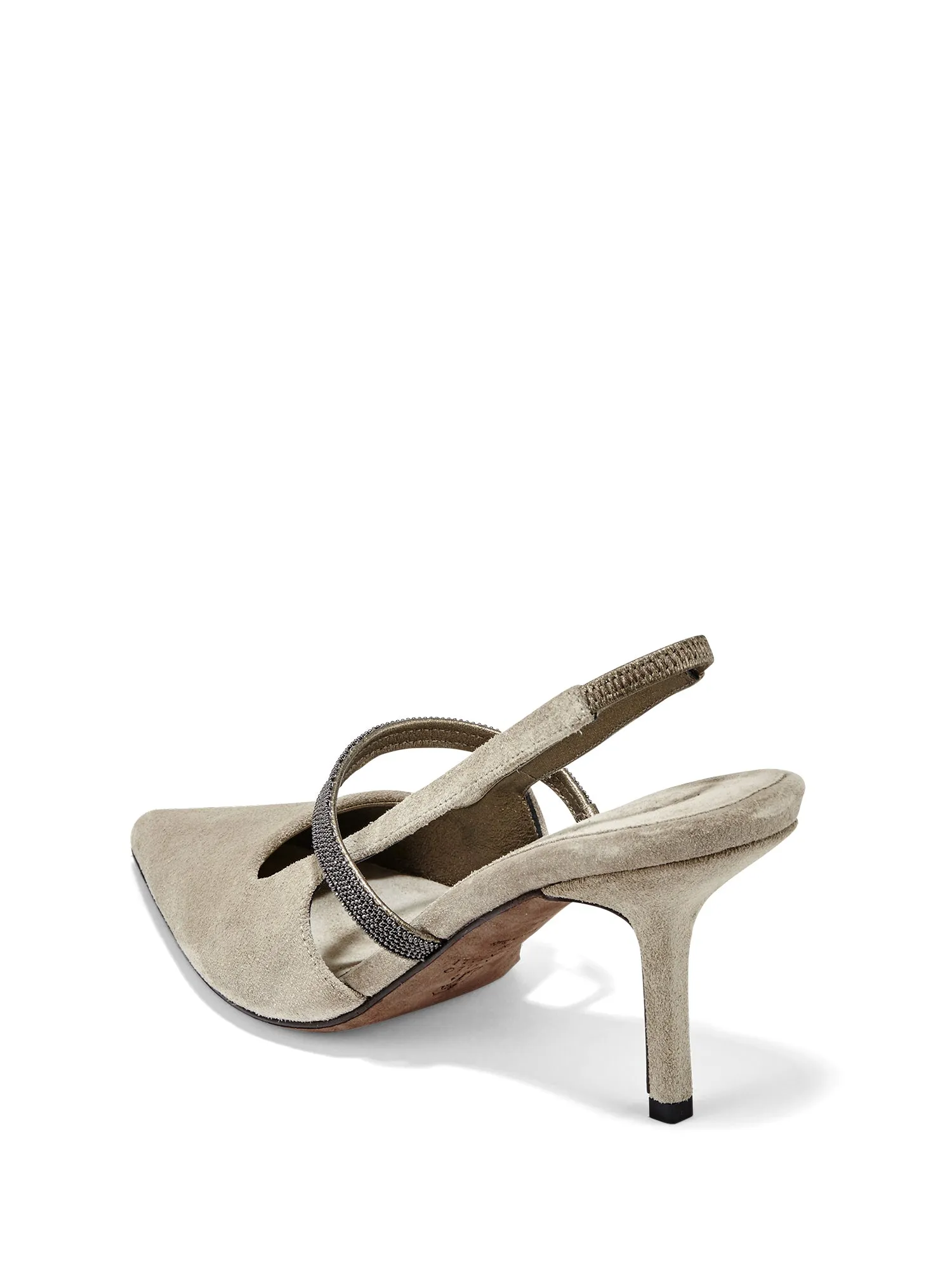 Monili Suede Slingback Heel