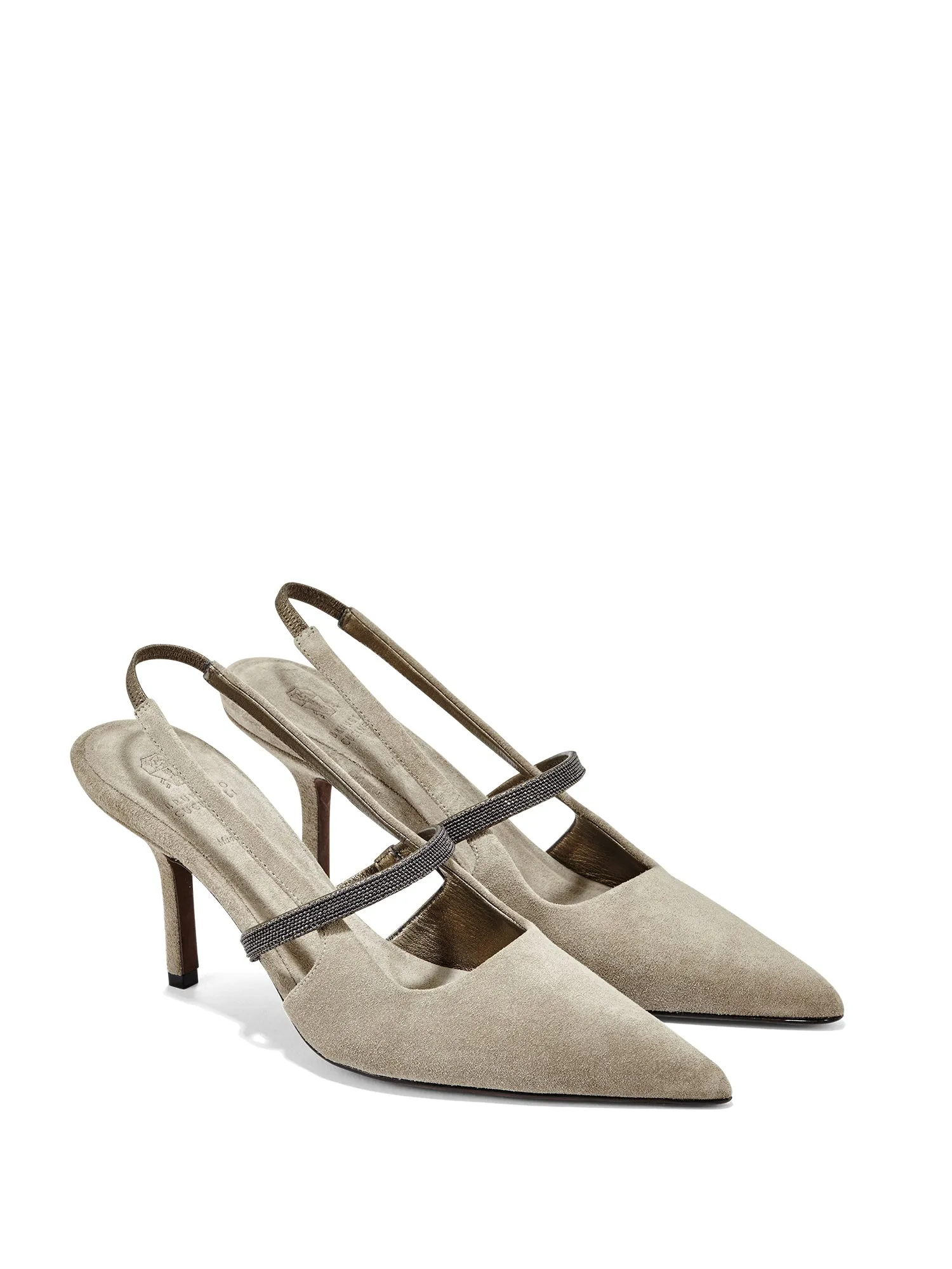 Monili Suede Slingback Heel