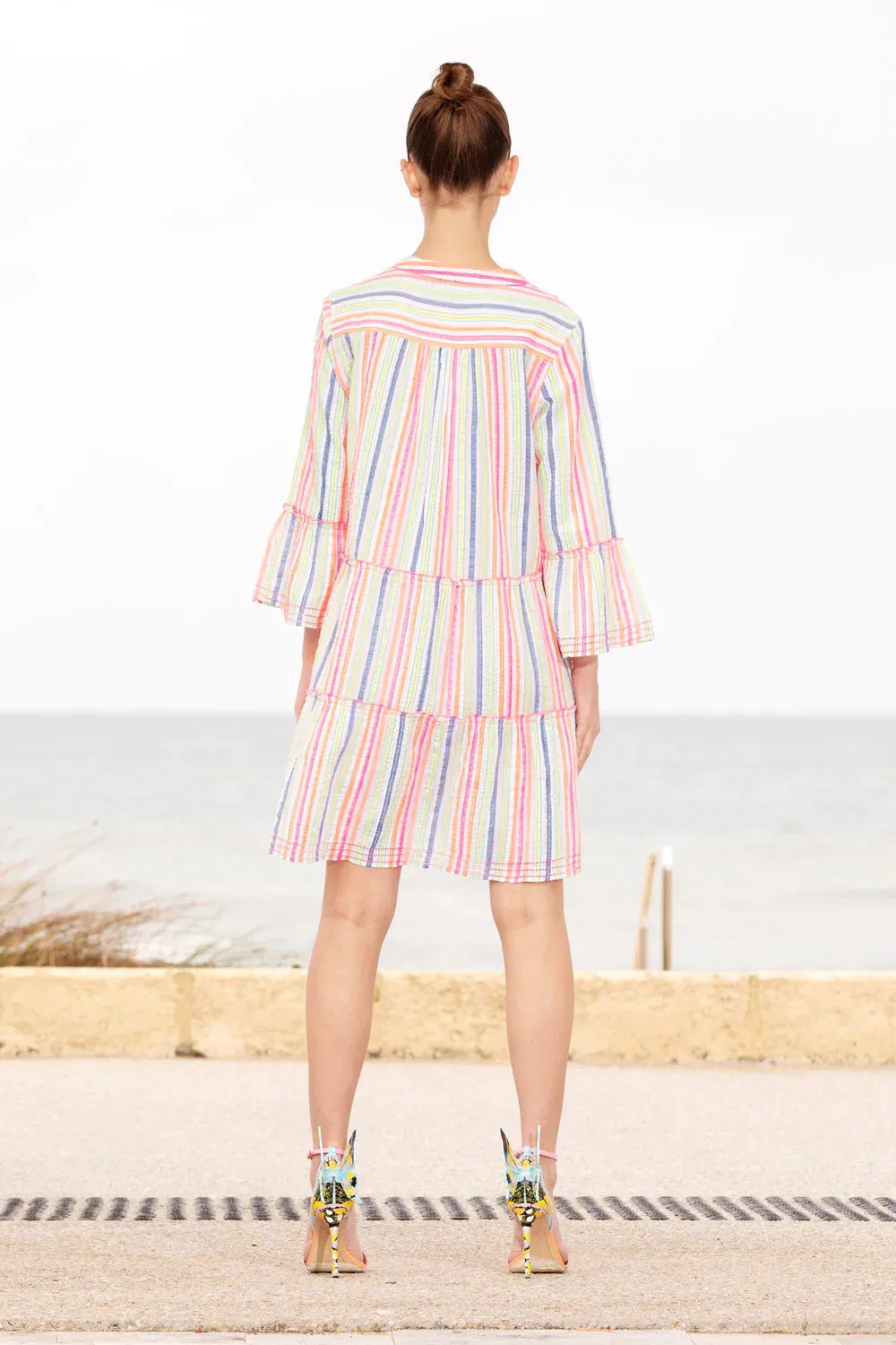 Morocco Fluro Stripe Mini dress