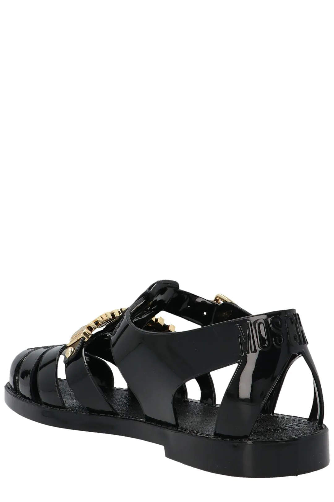 Moschino Logo Cut-Out Sandals