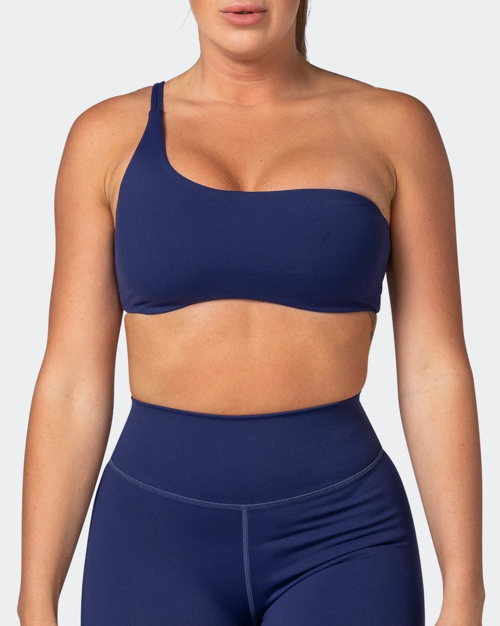 Movement One Shoulder Bralette - Ink