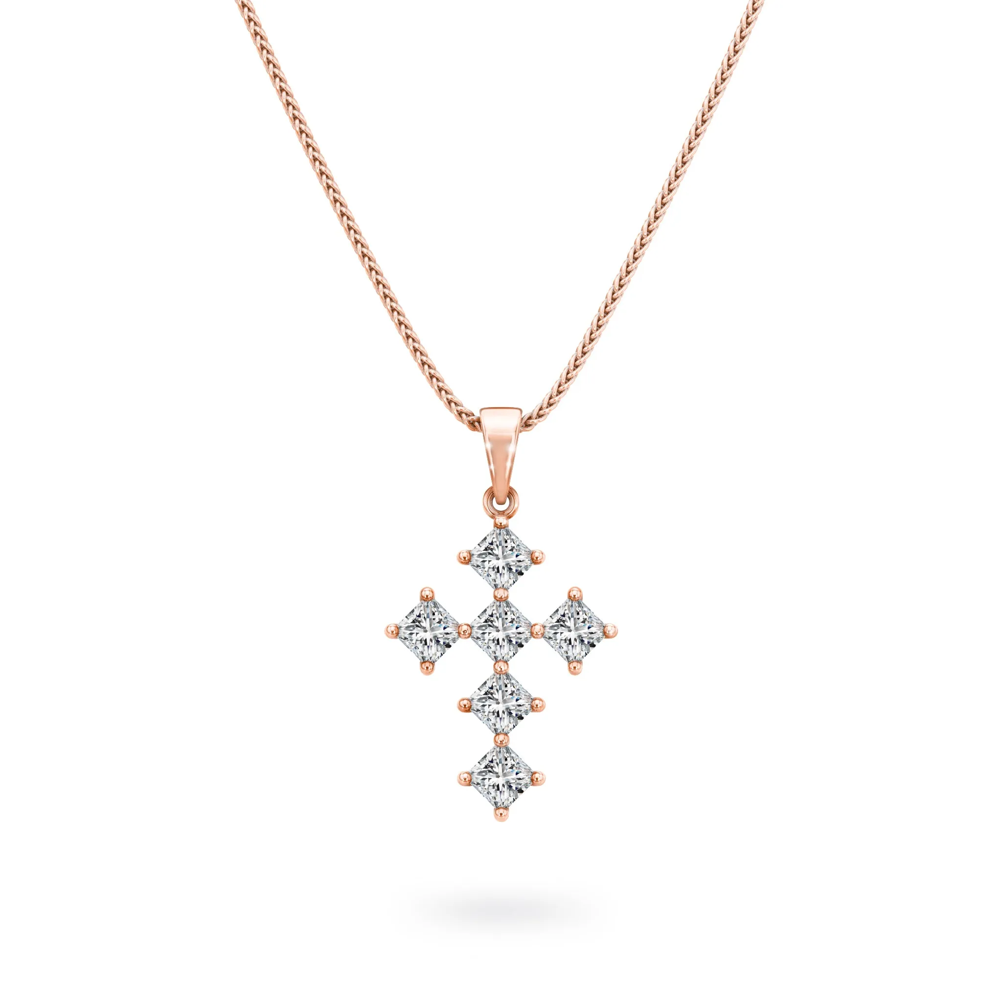 My Girl Diamond Diagonal Cross Pendant