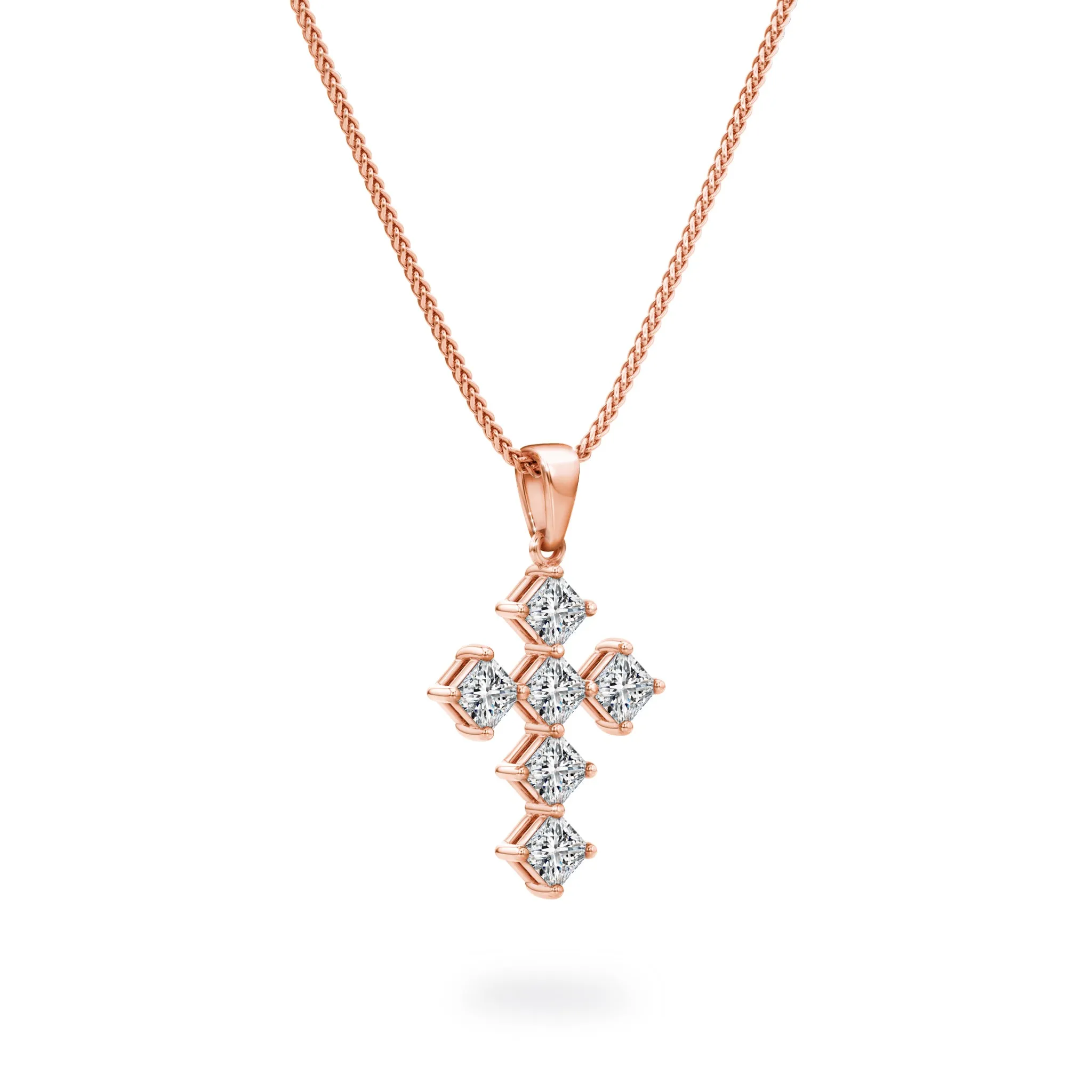 My Girl Diamond Diagonal Cross Pendant