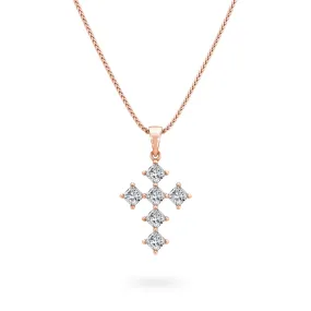 My Girl Diamond Diagonal Cross Pendant