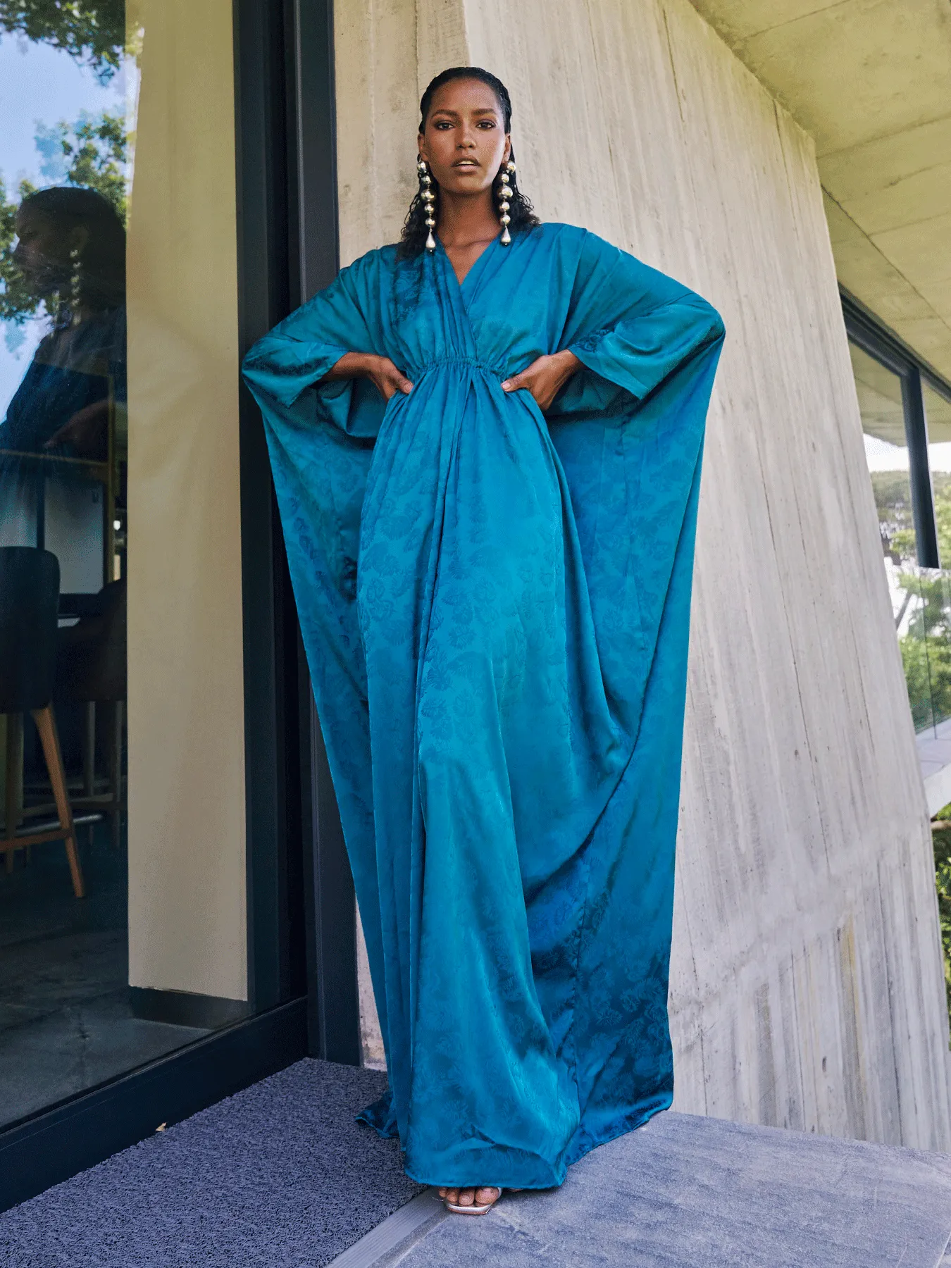 Chic Zeen Teal Naim Dress