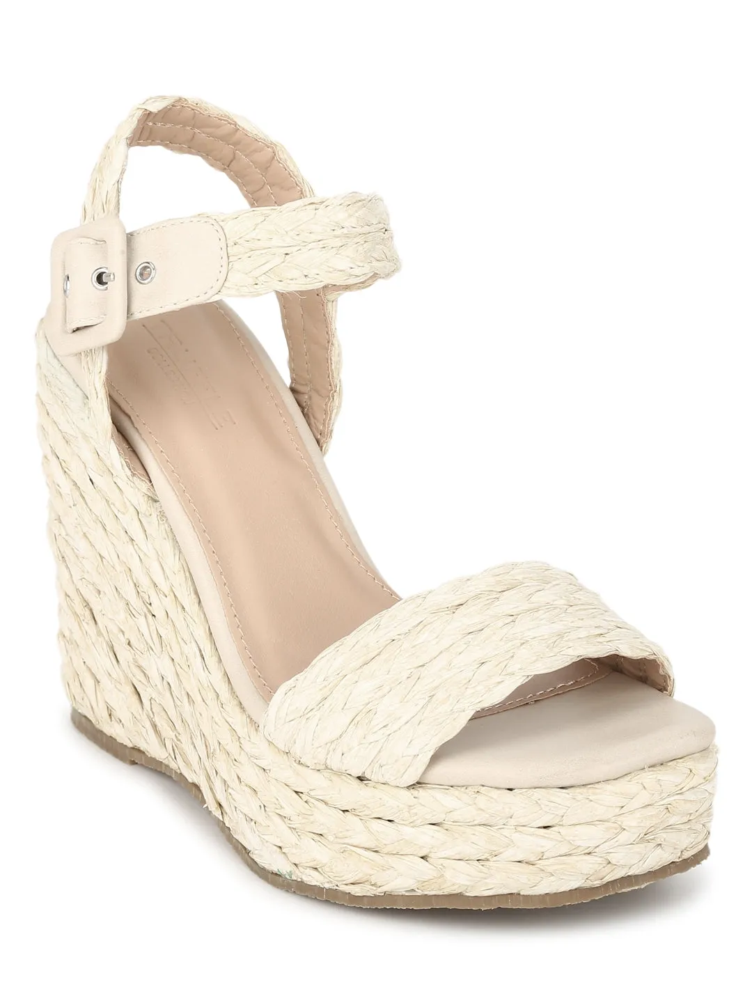 Natural Woven PU Wedges