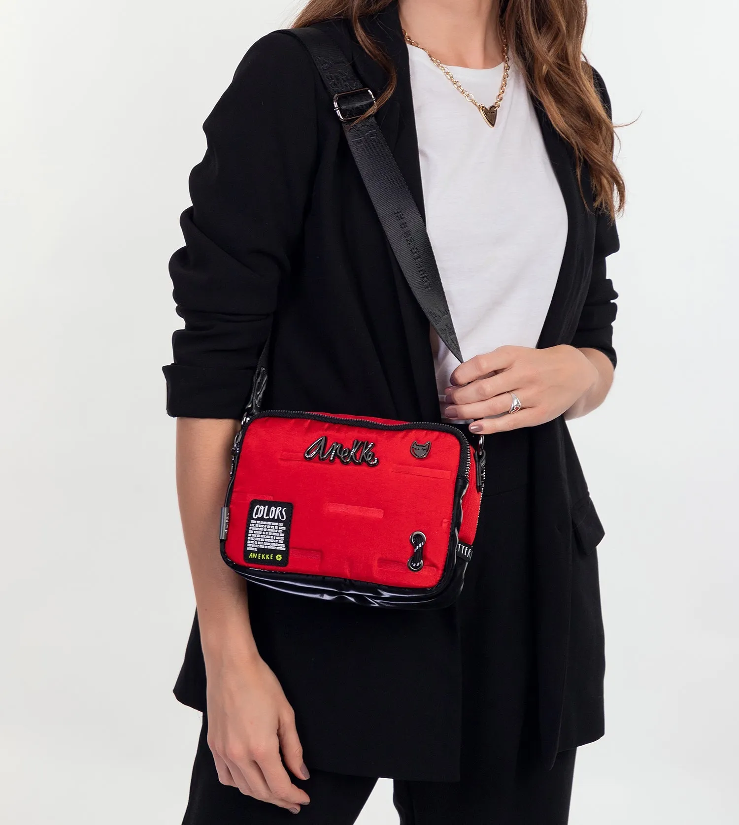 Nature Colors red rectangular shoulder bag