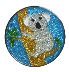 Navika Glitzy Golf Hat Clip Koala Design Marker