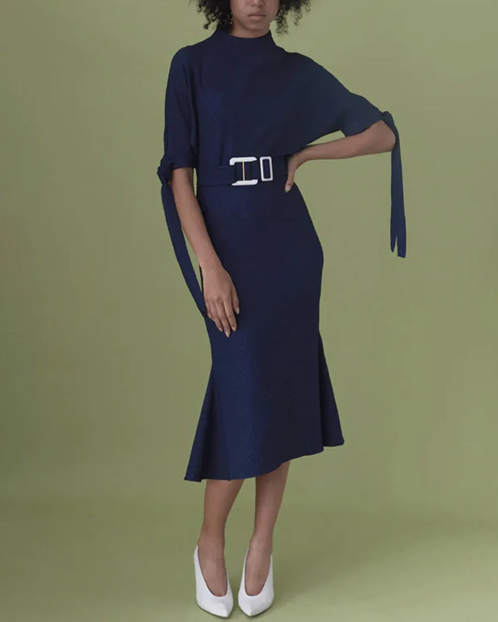 Navy Bubble Perernal Dress